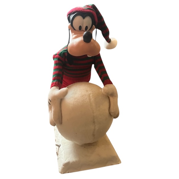 Disney Working Goofy Rolling Snowball Decoration - Picture 2 of 7
